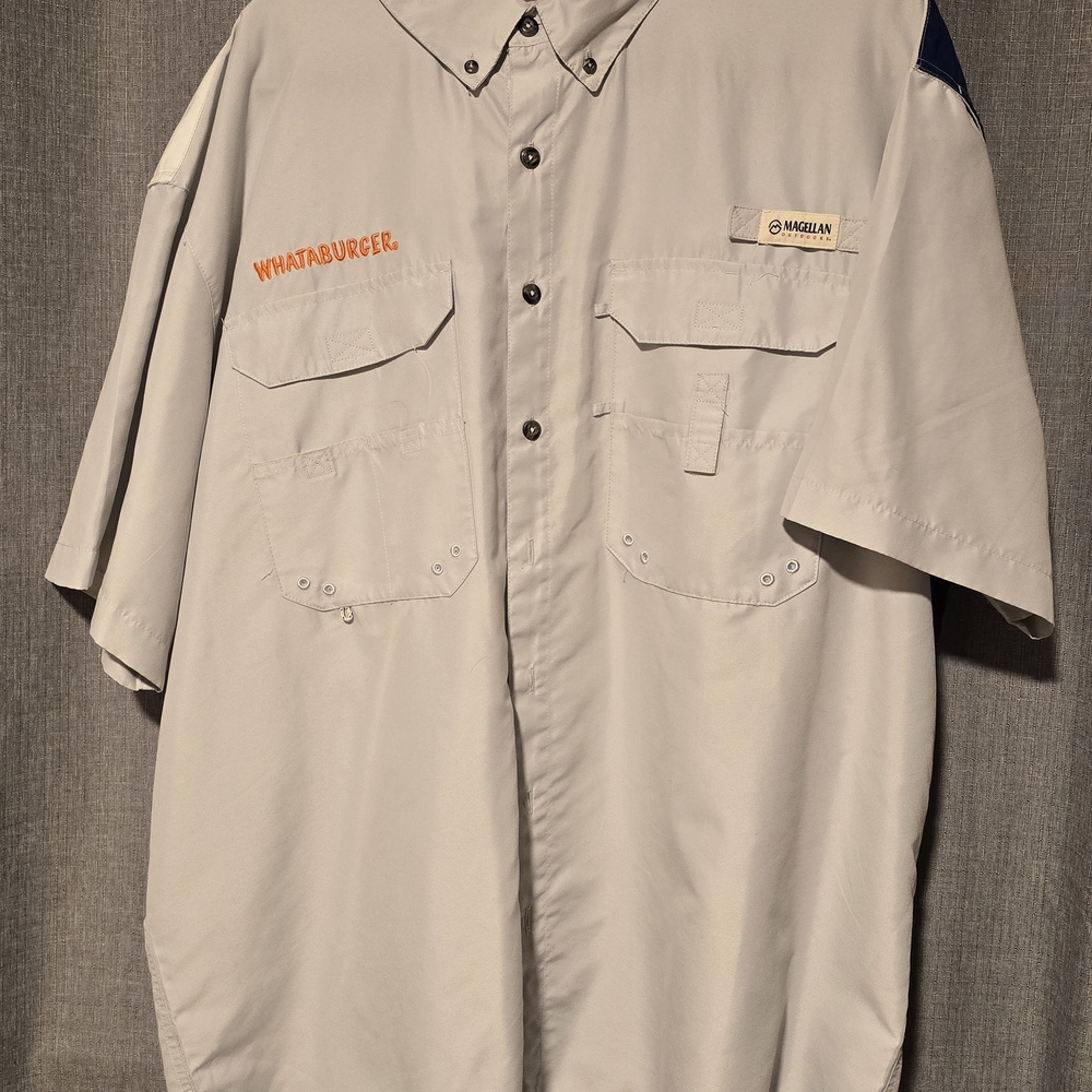 Magellan Outdoors Whataburger Texas Flag Fishing Shirt